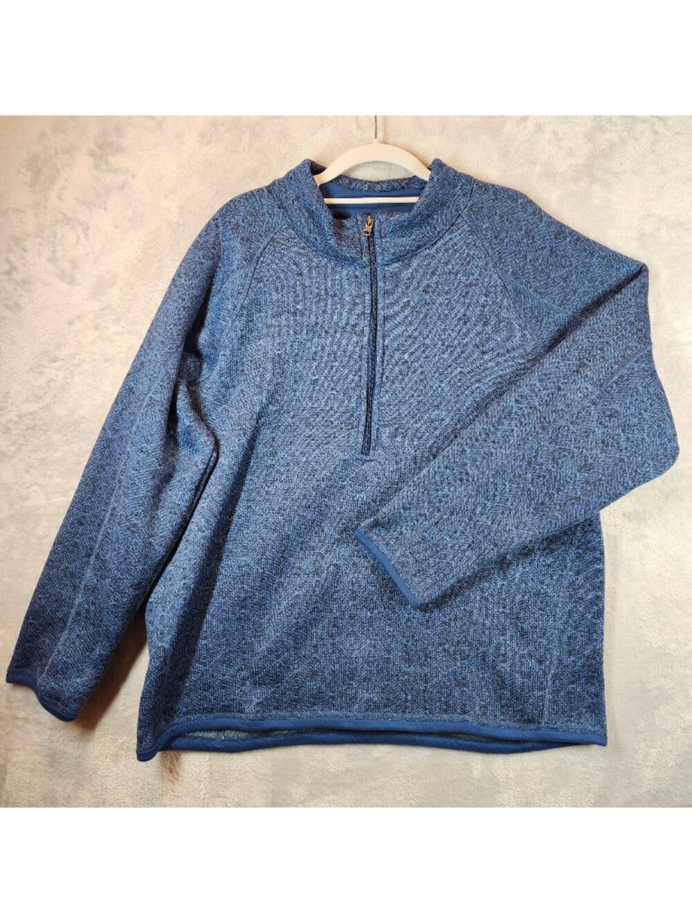 Stormpack Mens XXL Fleece Quarter-Zip Pullover Sweater  Blue Warm Dad gorpcore